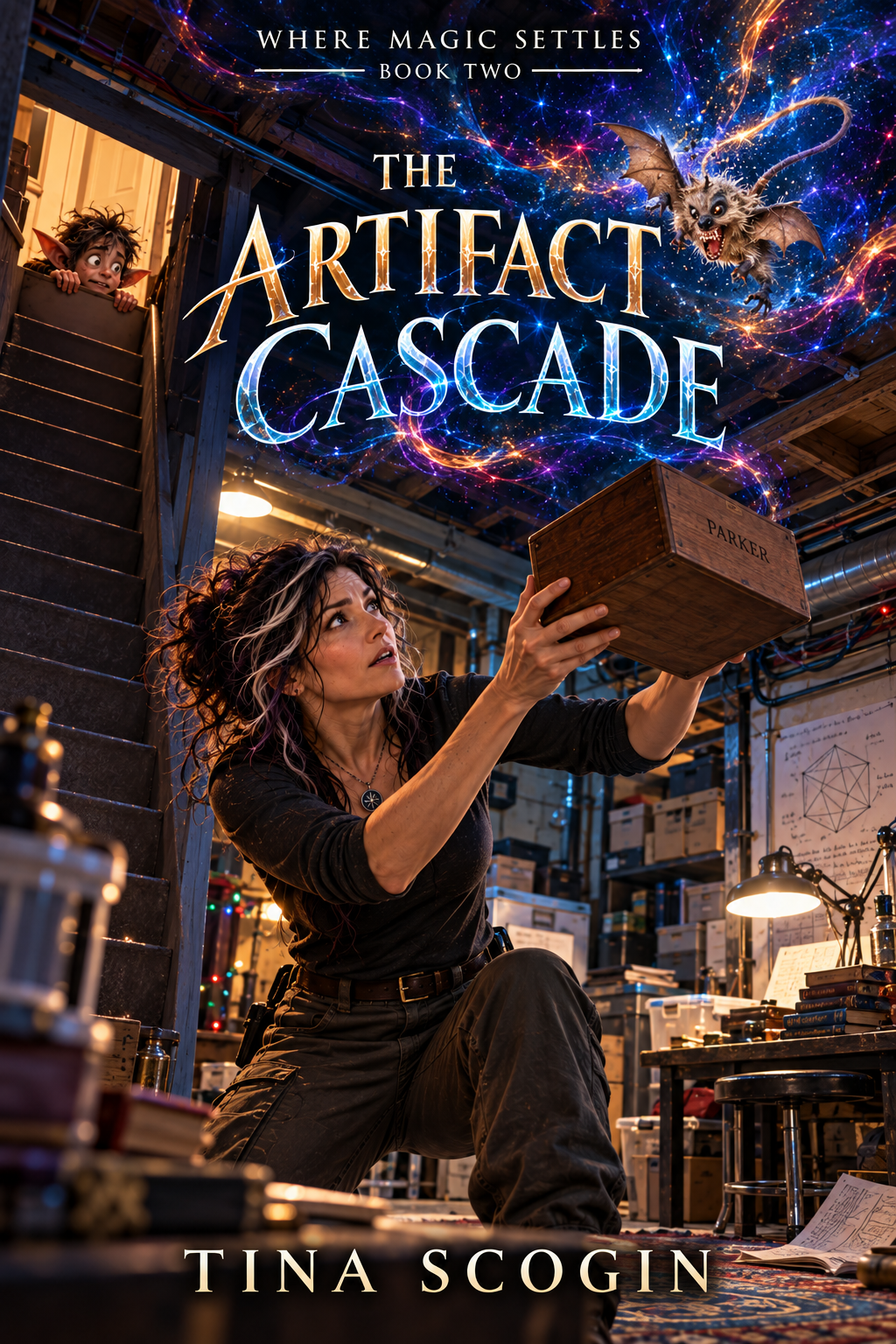 Cover concept for The Artifact Cascade, Book Two of Where Magic Settles.